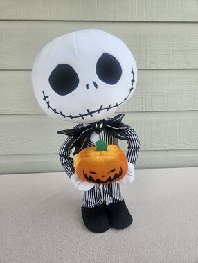Gemmy Disney Jack Skellington Door Greeter Halloween Pumpkin NBC 18"